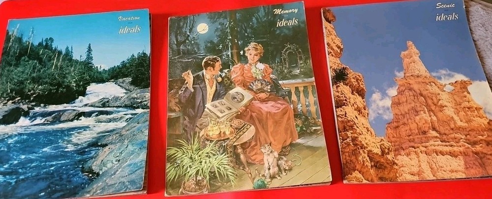 Lot Of Three Vintage Ideals Magazines Vacation,, Memory, And Scenic, 1952,53