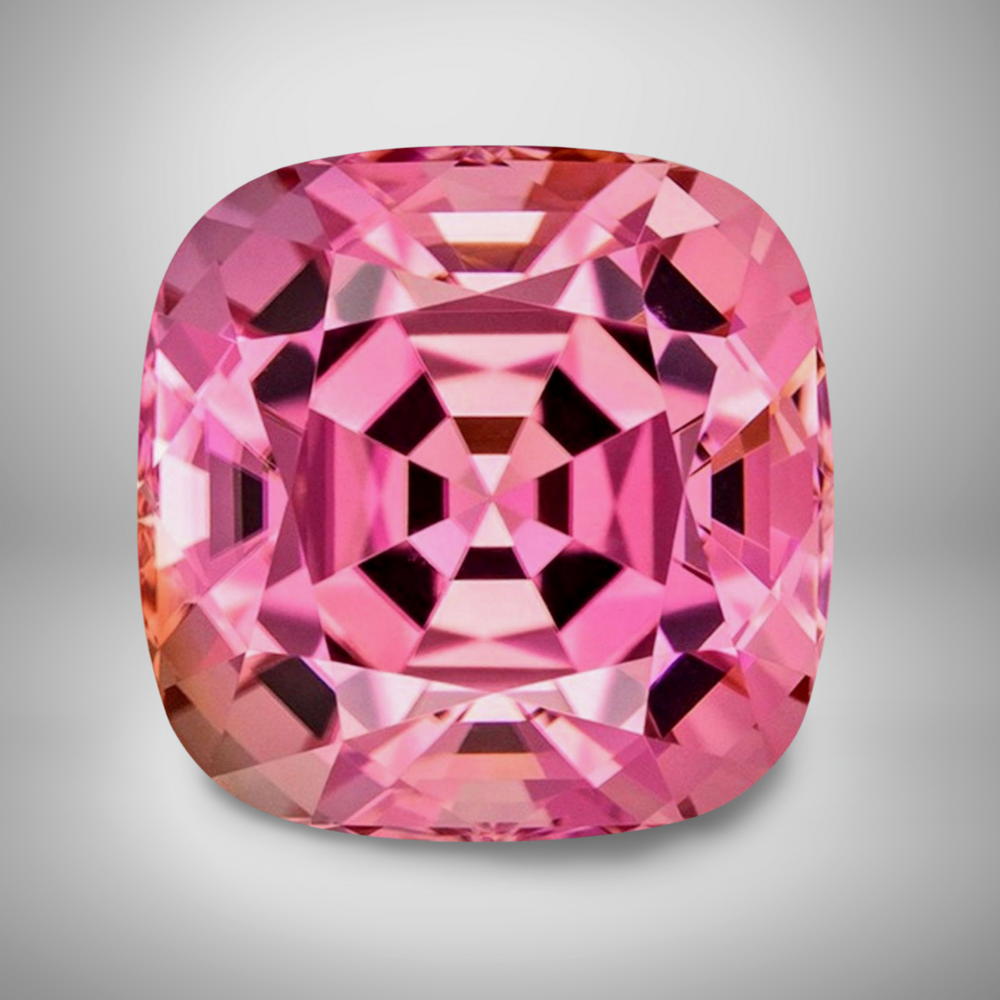 Pink Tourmaline Cushion Cut Loose Gemstone 0.21 Cts 4 mm