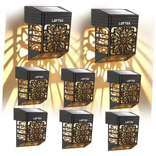 8-Pack Solar Deck Lights for Outdoor Garden and Fence Decoration