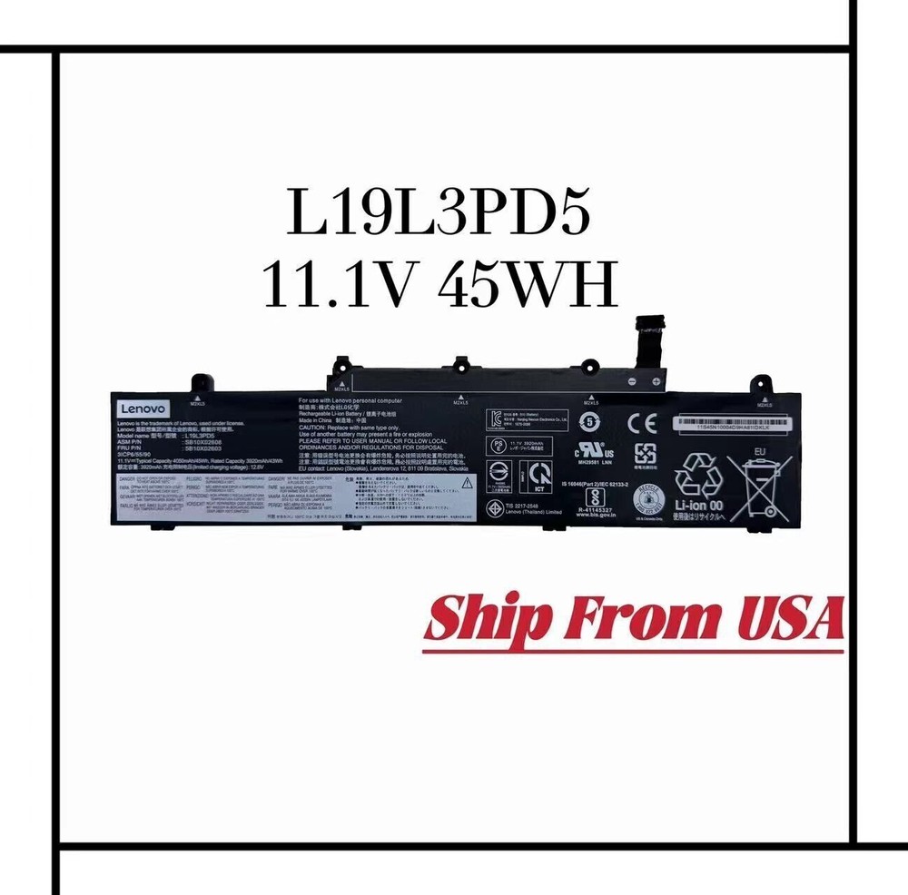 NEW Genuine 45WH L19L3PD5 L19D3PD5 Battery For Lenovo ThinkPad E14 E15 Gen 2 3 4