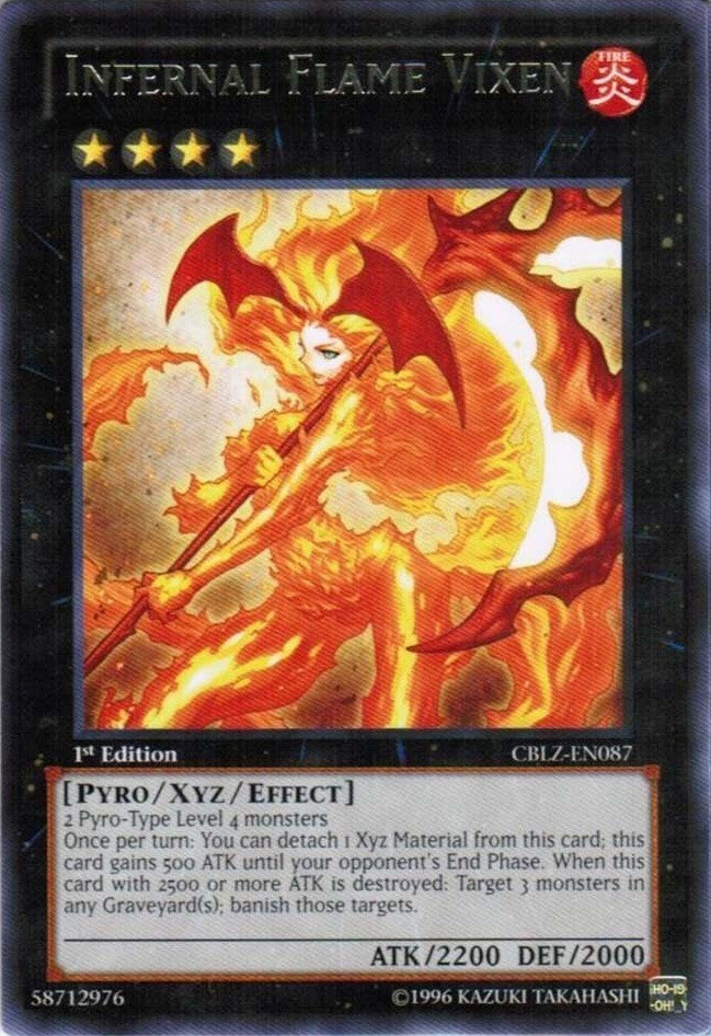 Infernal Flame Vixen CBLZ-EN087 Rare Unlimited x3 NM
