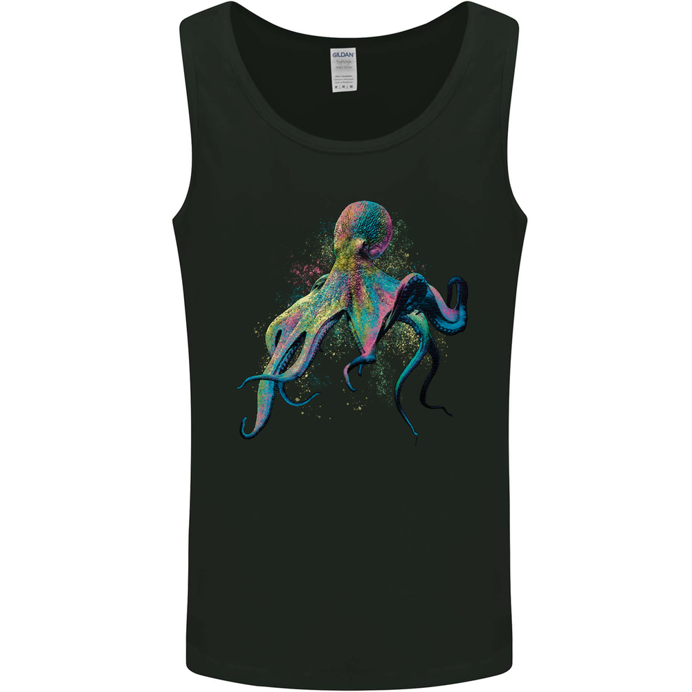 Colourful Octopus Ocean Life Scuba Diving Mens Vest Tank Top