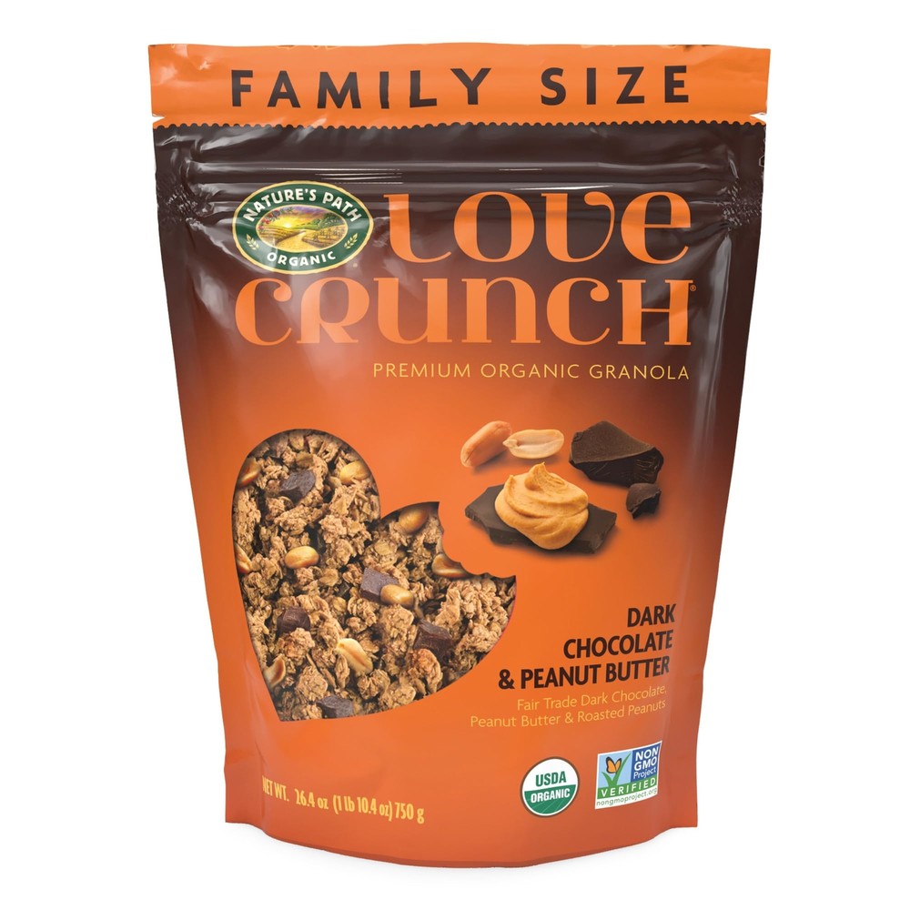 Love Crunch Organic Dark Chocolate and Peanut Butter Granola 1.65 Lbs.