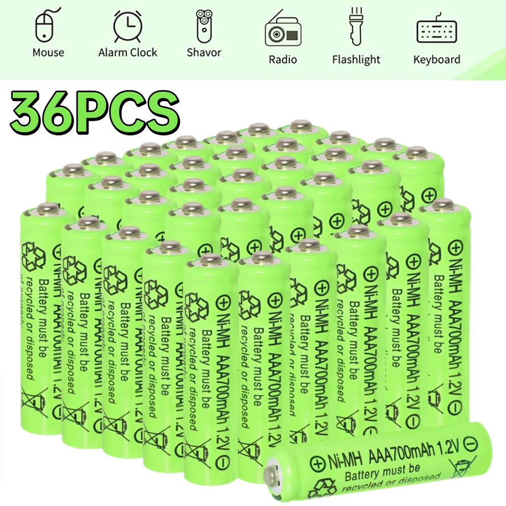 36X 1.2v AAA Rechargeable Batteries Ni-MH Battery 700mAh for Garden Solar Lights
