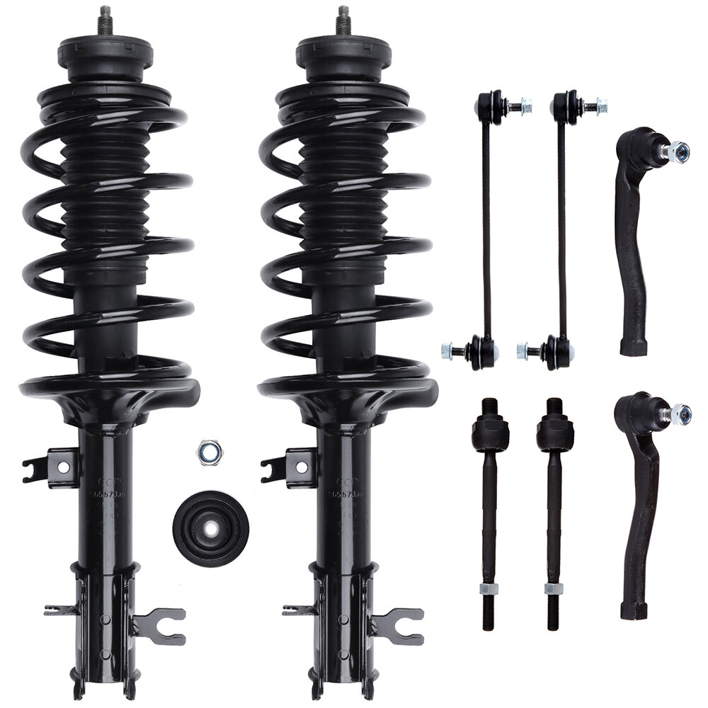 Front Strut Assembly Kit for 2004-2011 Chevy Aveo/Aveo5 w/ Sway Bar & Tie Rods  
