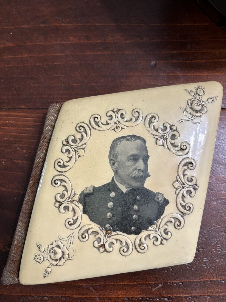 1800-1900 Celluloid Autograph Album With Inscriptions Hamilton Ohio Rare
