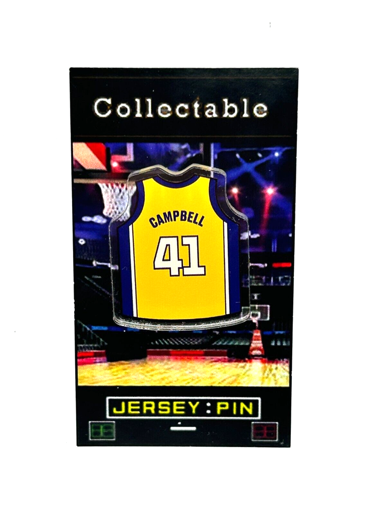 Los Angeles Lakers Elden Campbell jersey lapel pin-Classic RETRO Collectable