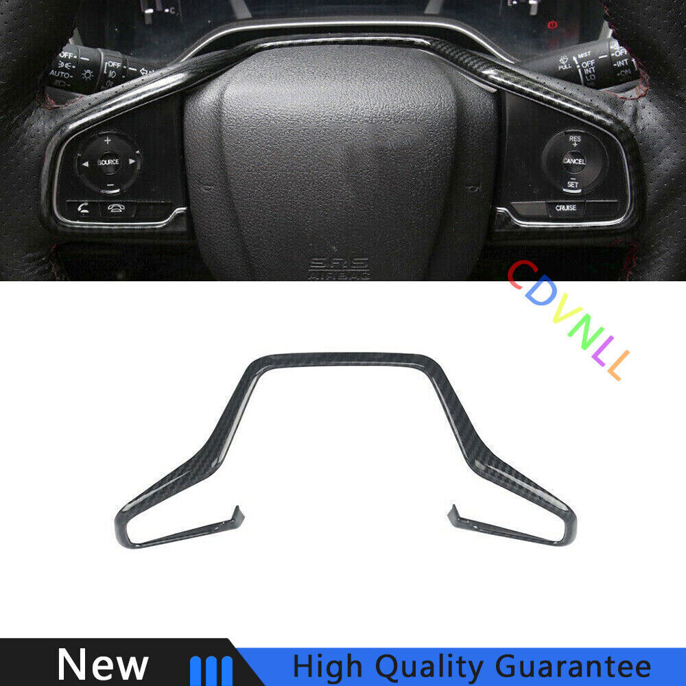 For Honda CRV CR-V 2017-2022 Carbon Fiber Steering Wheel Switch Cover Trim 1PCS