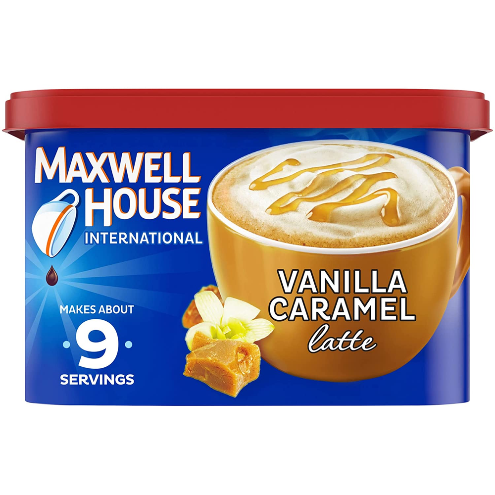 Maxwell House International Vanilla Caramel Latte, 8.7 Oz; Fresh, Free Shipping