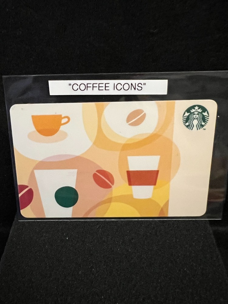 Starbucks Gift Card - 2013 Coffee Icons Coffee Beans/Cups - New/Unused