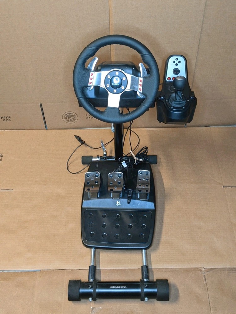 Logitech G27 Force Feedback Racing Wheel/Pedals/Shifter With Wheel Stand Pro!