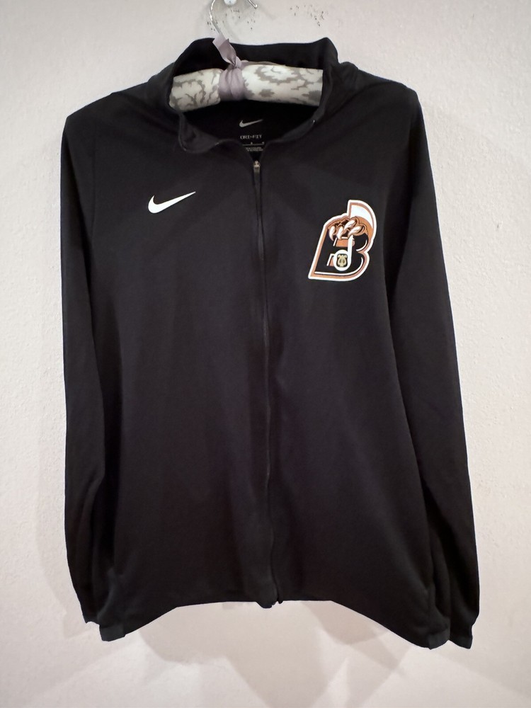 Nike Dri-Fit Jacket Bruins Spellout Logo Black White Medium