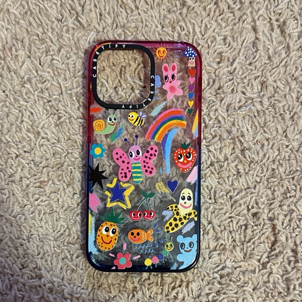 Casetify Case iPhone 15 Pro Only Good Vibes Cotton Candy Shockproof