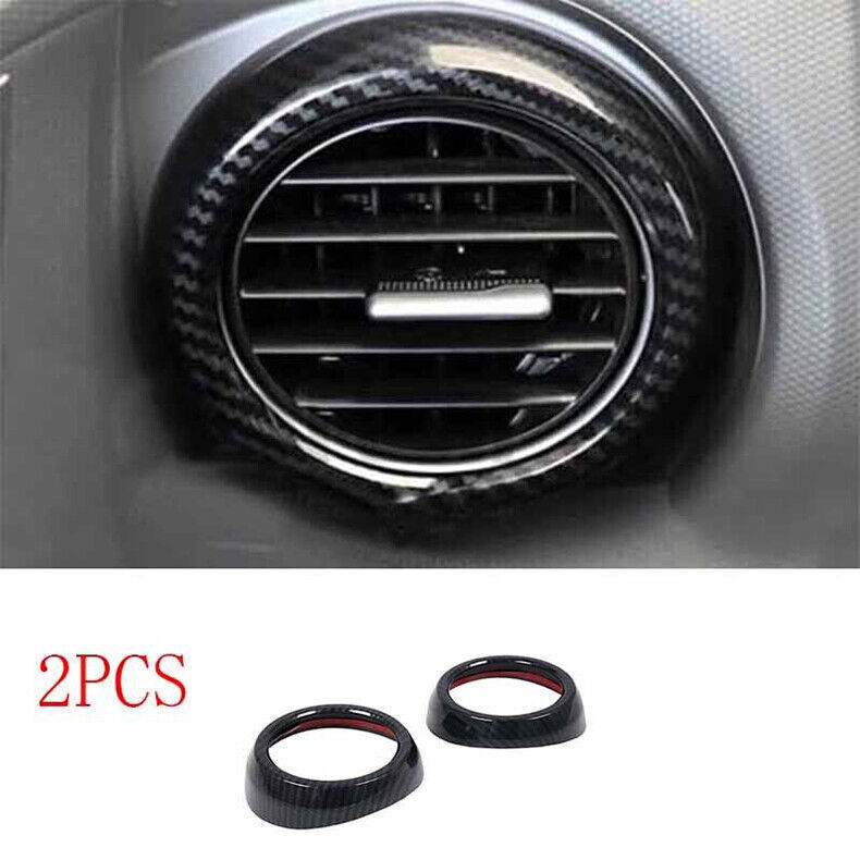 For Hyundai Kona Carbon Fiber Look Dashboard Side Air Vent Cover Trim 2018-2022