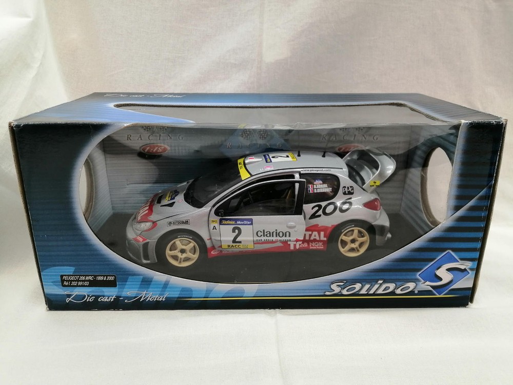 1 18 Scale Diecast Car Model No. 8 Peugeot 206 Wrc 1999 2000 Solido GLf82