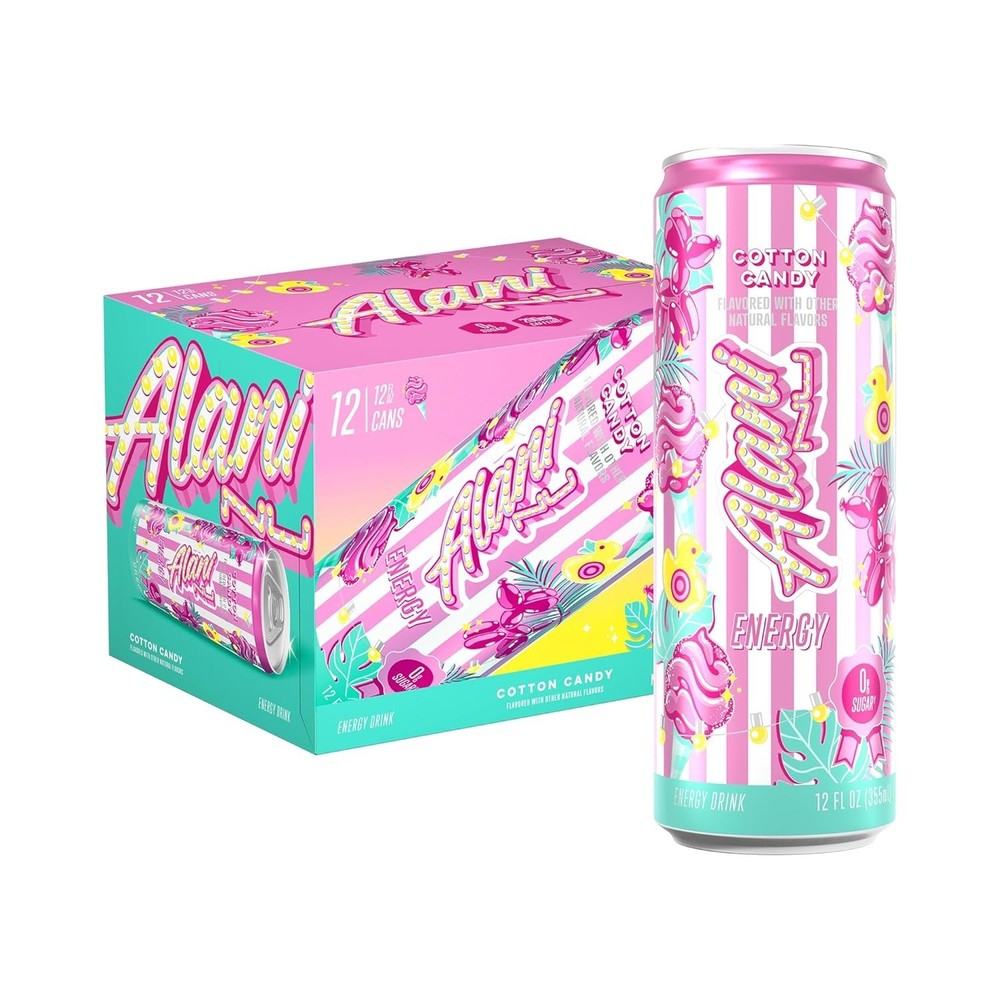 Alani Nu Cotton Candy Flavor 12Fl oz Cans ( 12 Pack )