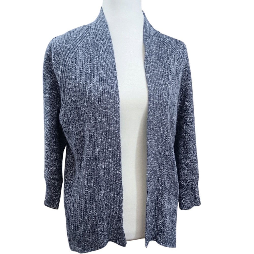 BANANA REPUBLIC Blue Cotton Open Front Knit Cardigan Size Medium  