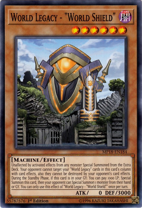 World Legacy World Shield MP18-EN184 Common 1st Edition Moderately Played