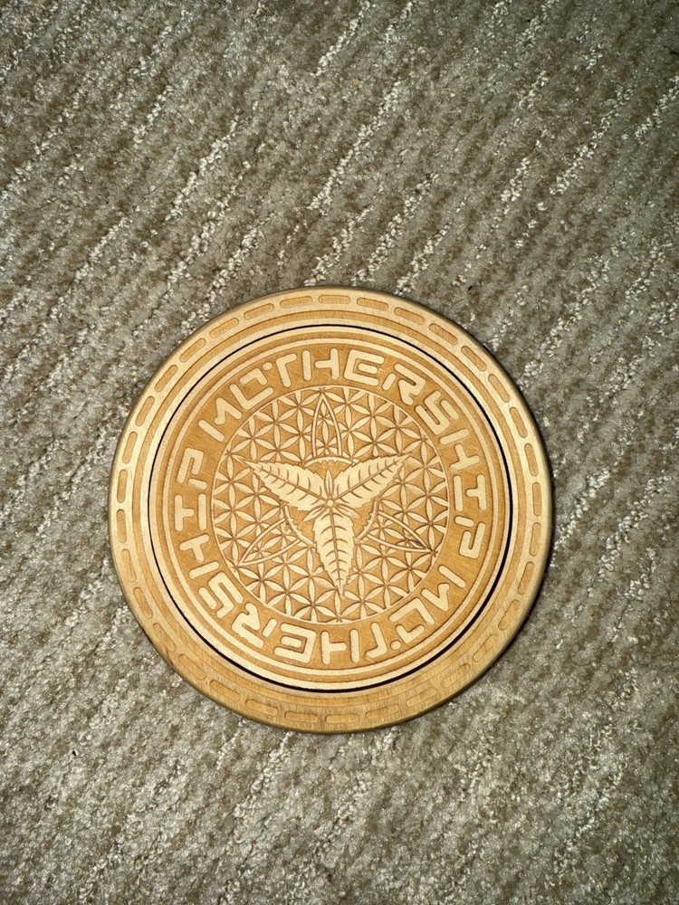 Mothership - 5” Wooden Launch Pad Coaster Original Design