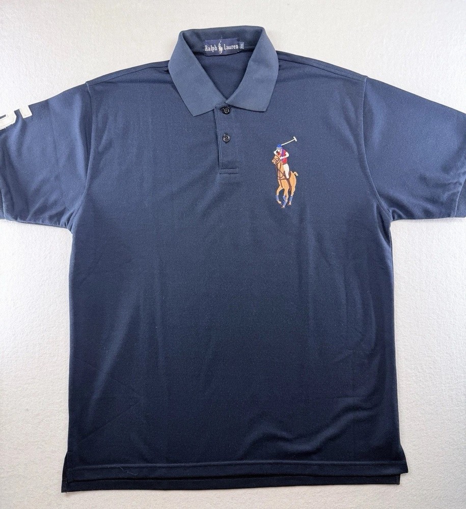 Polo Ralph Lauren Men’s XXL Navy Blue Short Sleeve Shirt Embroidered Pony