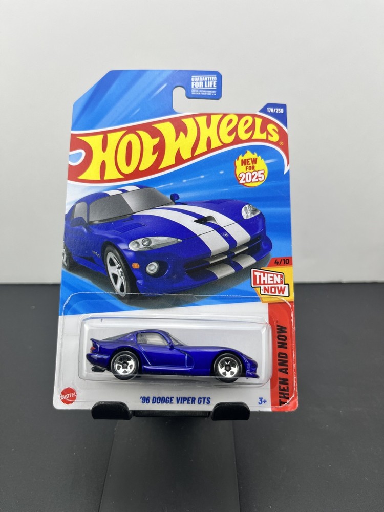 Hot Wheels 2025 Mainline Then And Now '96 Dodge Viper GTS Blue #176