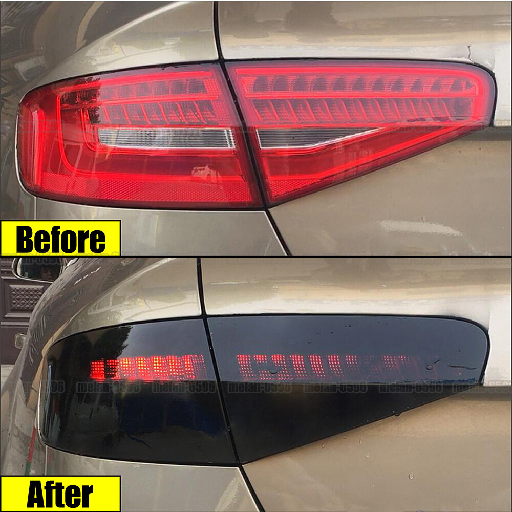 30x100cm Gloss Black Smoke Vinyl Wrap for Car Headlights Tail Lights  