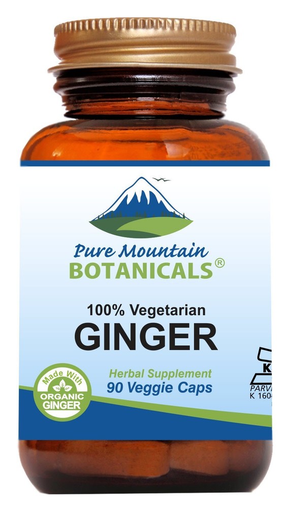 Vegan 1000mg Organic Ginger Root Supplement for Digestion & Wellness  