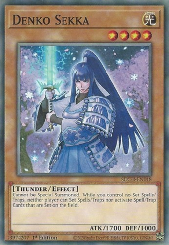 Denko Sekka SDCH-EN018 Common 1st Edition Heavily Played Yugioh Card