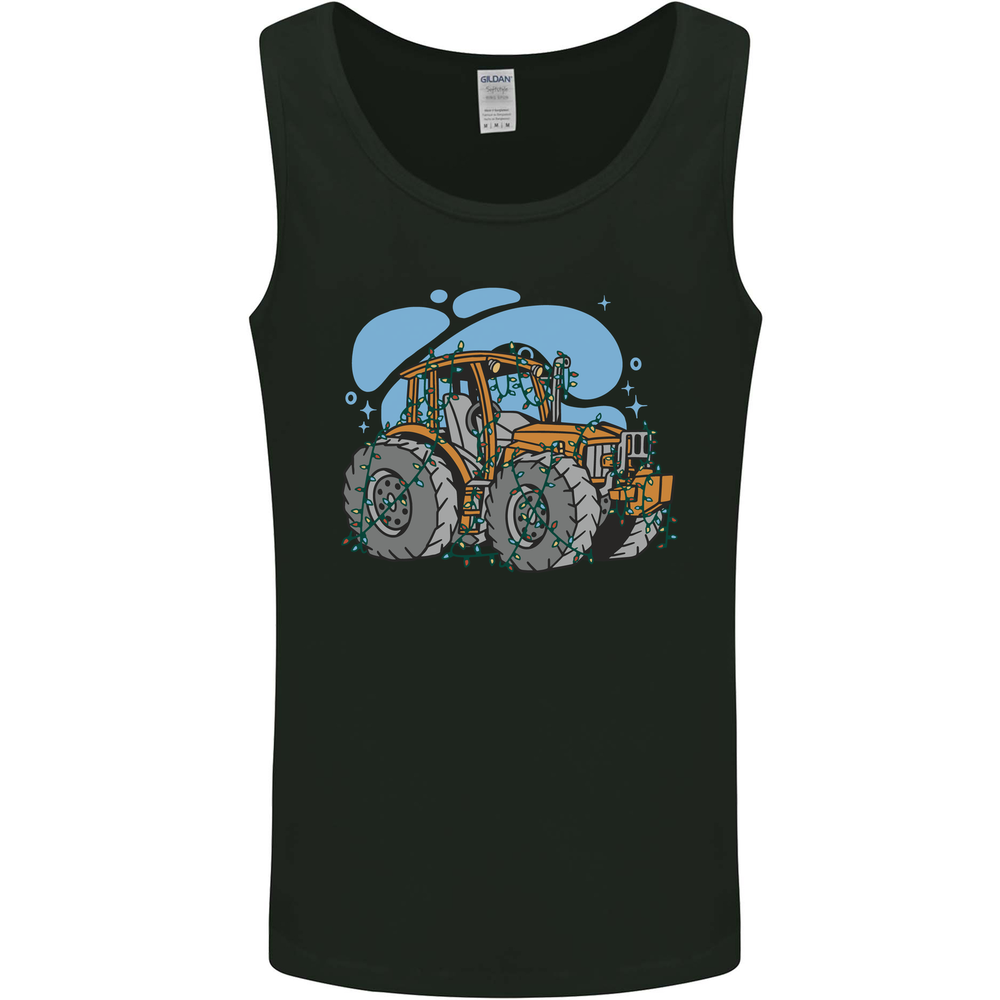 Xmas Tractor Farming Farmer Christmas Mens Vest Tank Top