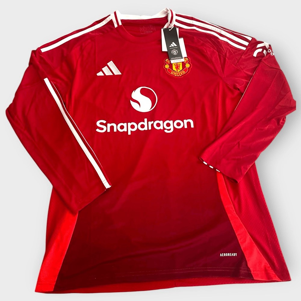Adidas Manchester United 24/25 Long Sleeve Home Jersey Men Slim Fit Large IT1971