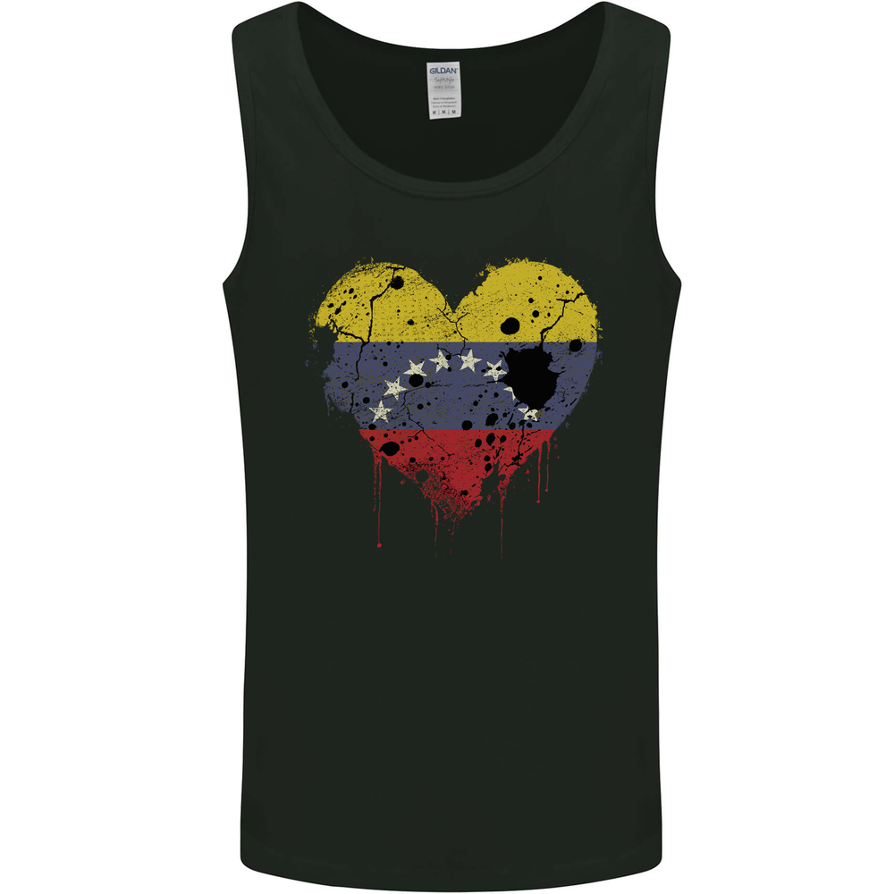 Love Venezuela Flag Venezuelans Day Football Mens Vest Tank Top