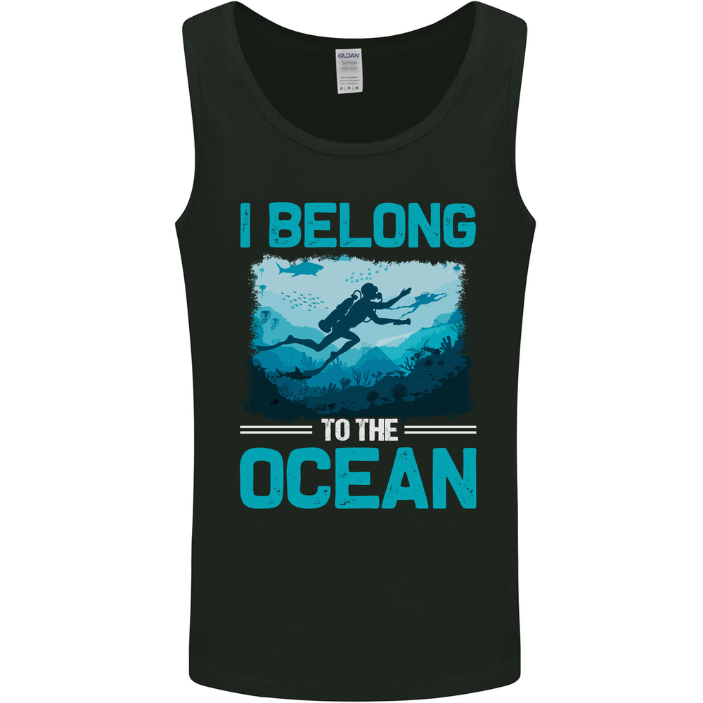 I Belong to the Ocean Scuba Diving Diver Dive Mens Vest Tank Top