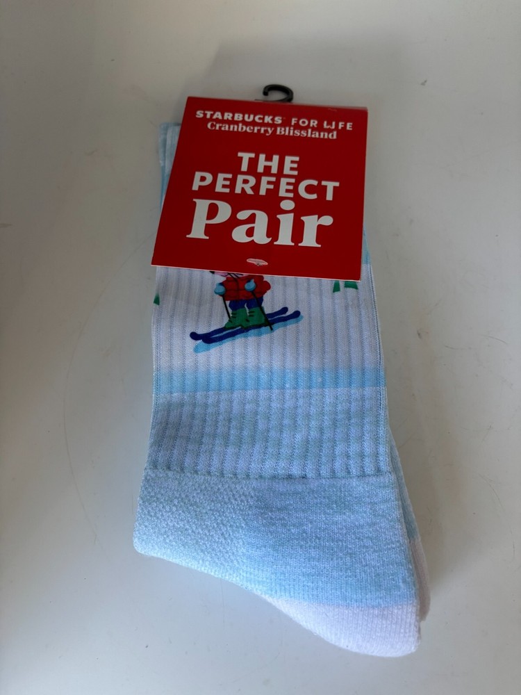 Starbucks for Life Limited Edition 2024 Cranberry Bliss Ski Mouse Socks NWT  