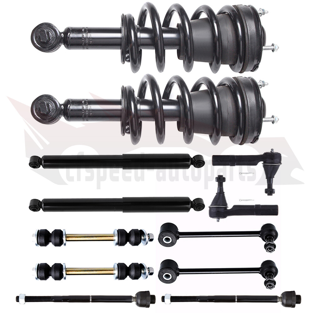 2009-2014 Chevy Suburban 1500 Front Suspension Kit with Struts Sway Bar & Tie Rods