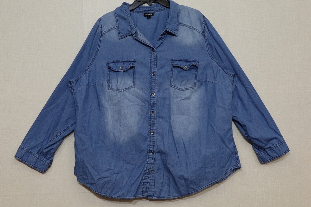 Torrid, Long Sleeve Button Down Top, 3X
