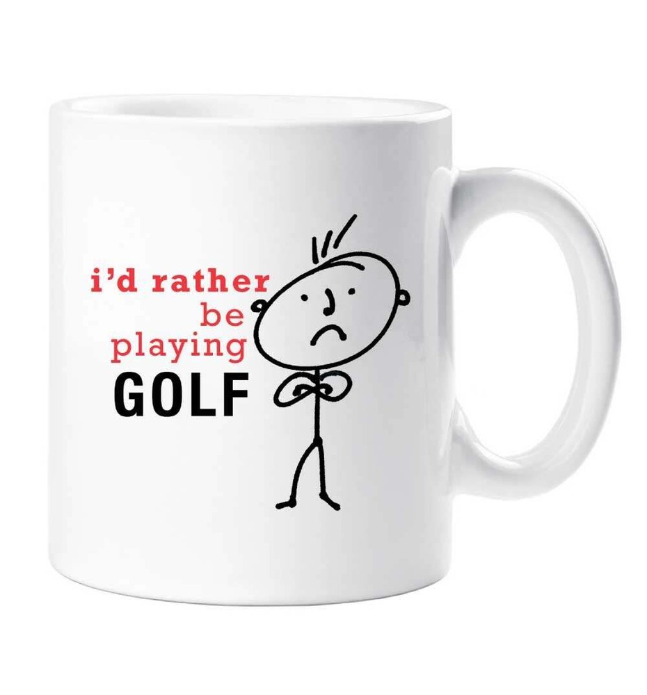 Golf Mug I'd Rather Be Playing Golf Present Mug Ceramic Dad Boyfriend