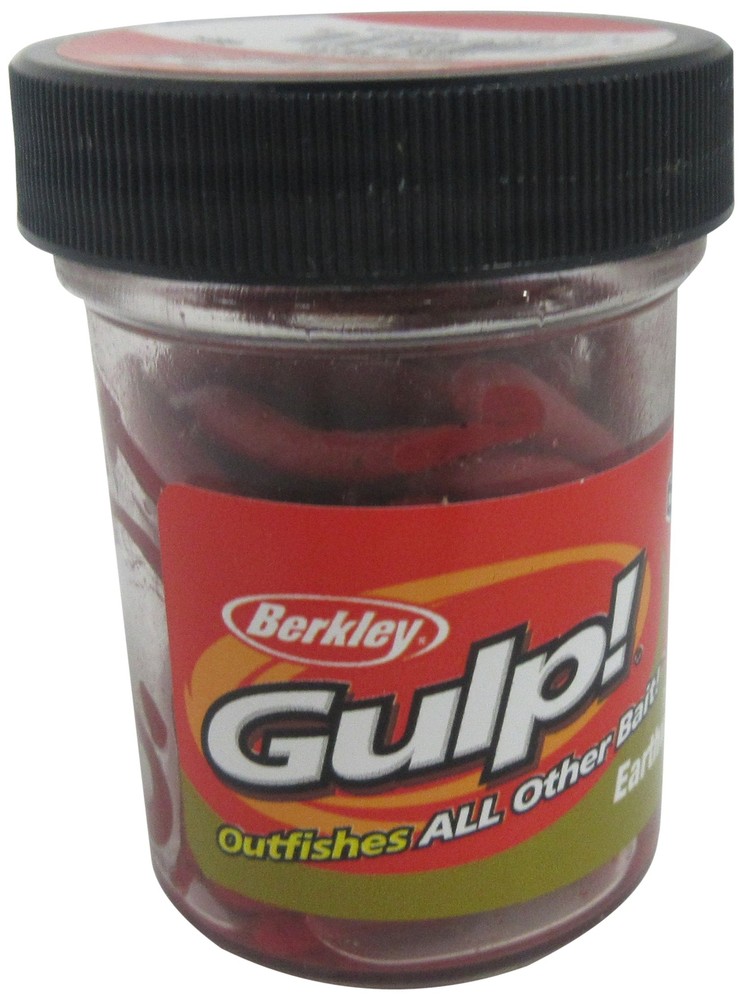 Gulp Red Wiggler 4 Inch Scented Fishing Earthworm Bait 1.1 oz