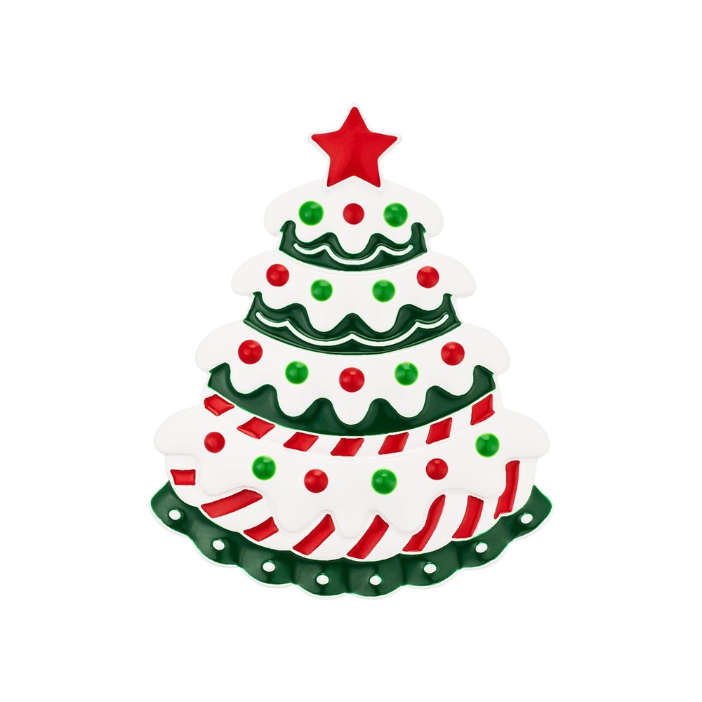 Festive Christmas Tree Cake Brooches and Pins for Women FLB01B