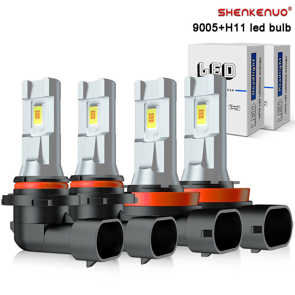 For GMC Yukon XL 2015-2019 4PC White Combo LED Headlight High Low Beam Bulbs Kit