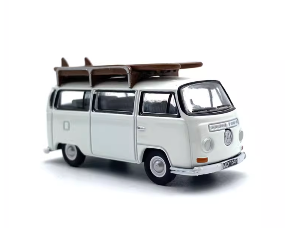 1:76 Scale White VW T2 Camper Van Diecast Metal Model Toy Car  