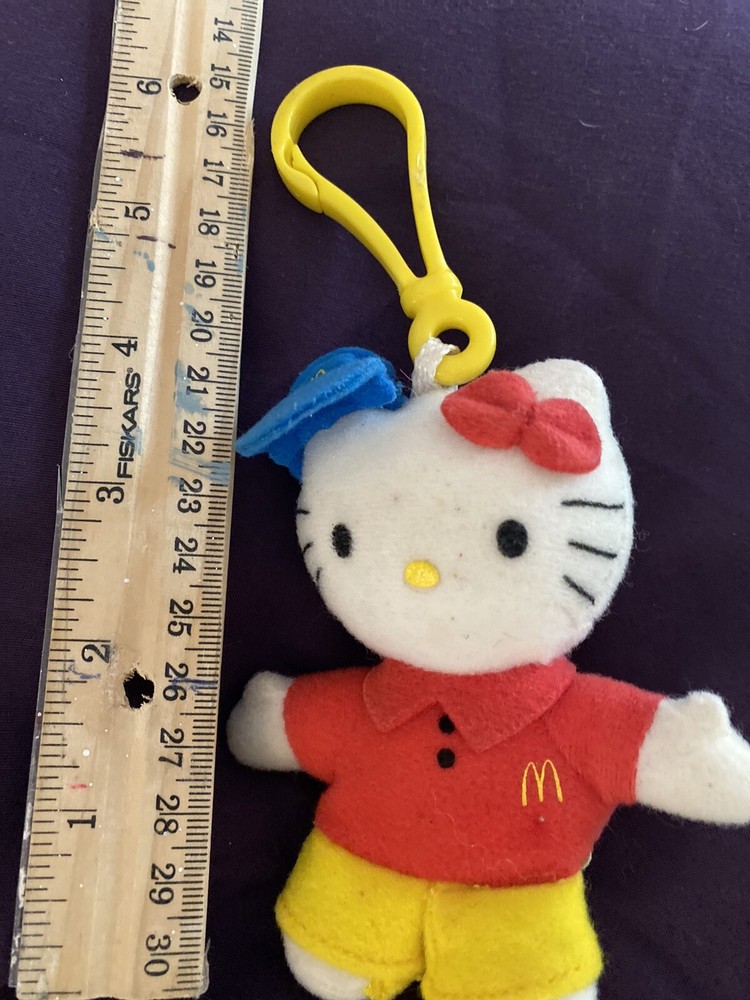 Hello Kitty McDonald's Worker Figural Bag Clip Keychain