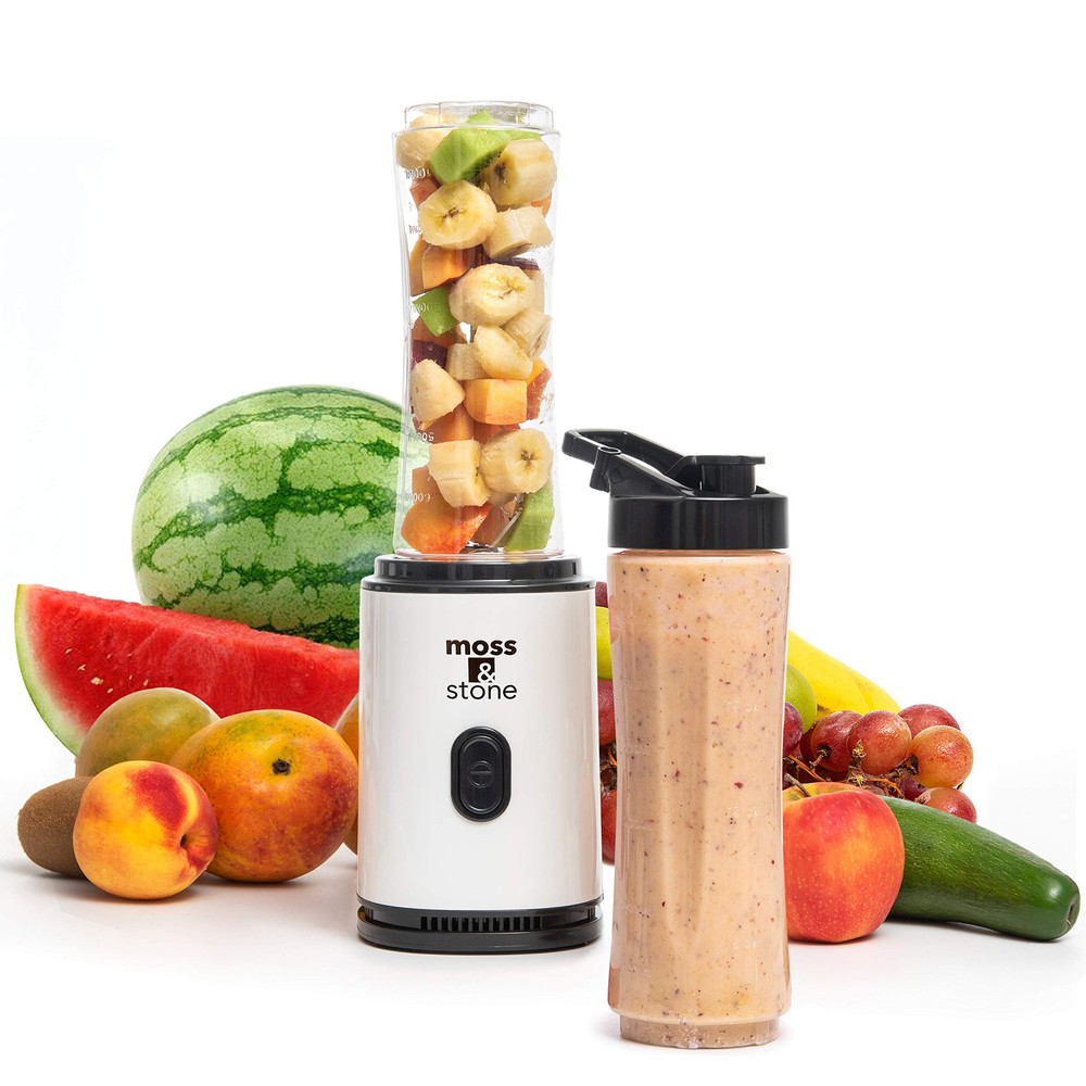 Portable Personal Blender for Single-Serve Shakes & Smoothies with Travel Lid