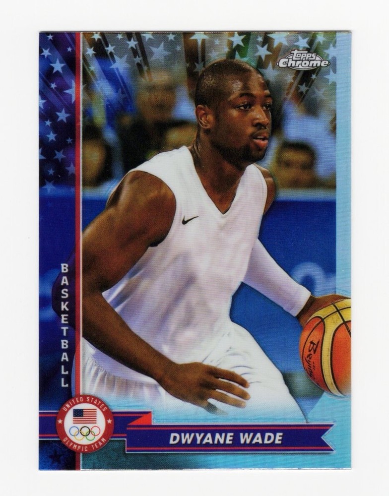 Dwyane Wade 2024 Topps Chrome US Olympic Team USA Basketball Refractor