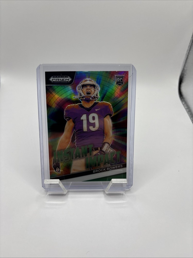 2024 Panini Prizm Draft Picks Brock Bowers Rookie RC Card UGA Instant Impact #11 BB  