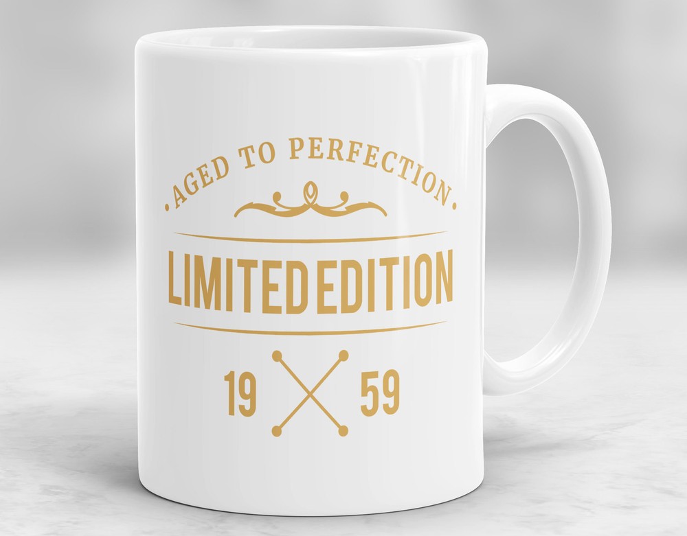 60th Birthday Mug Personalized Gift Idea for 1959 Born Birth Year Present