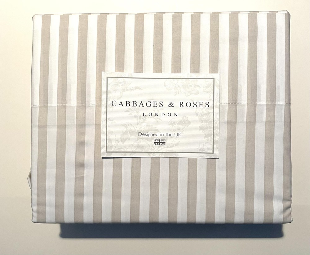 Cabbages & Roses of London Luxurious Home Collection 100% Cotton Percale Cris...