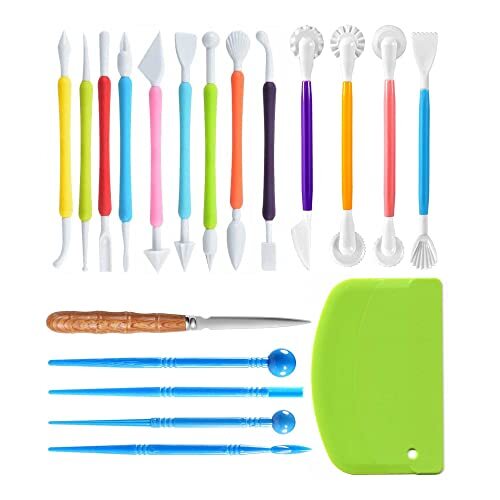 Langqun Air Dry Clay Sculpting Tools, Modeling Shaping Embossing for Kids and...