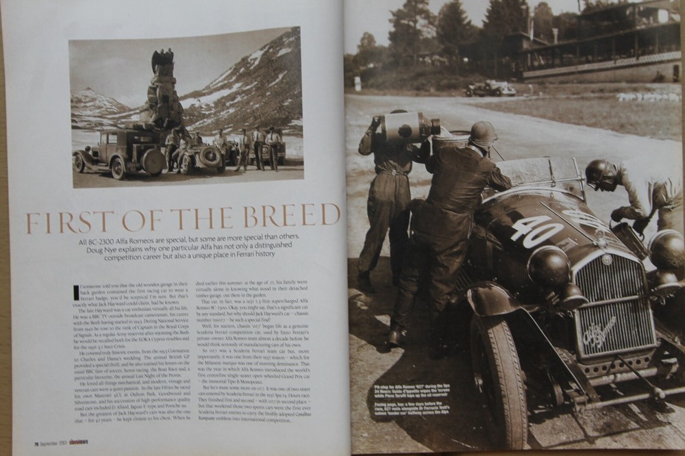 CC 2001 magazine article: 1932 ALFA ROMEO 8C-2300 (2.3-litre) history of