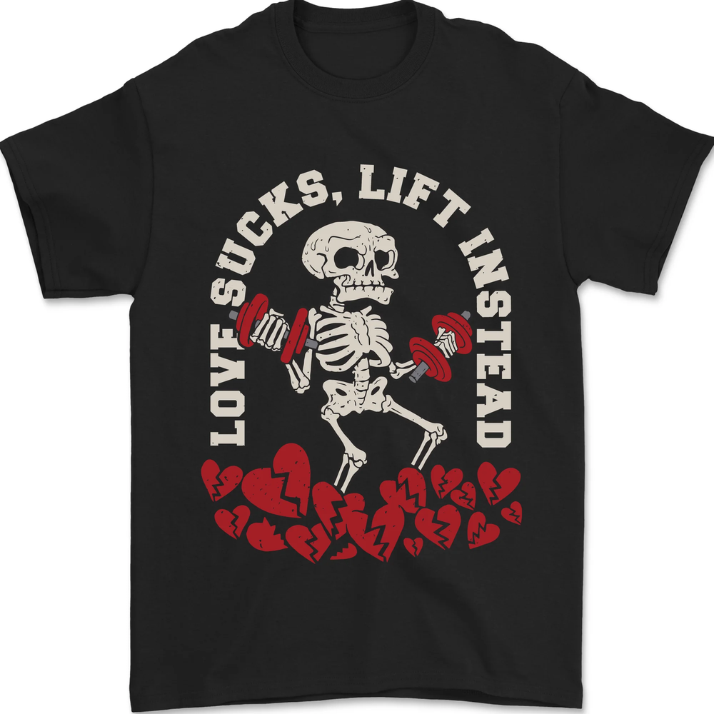 Love Sucks Gym Bodybuilding Singles Day Mens T-Shirt 100% Cotton