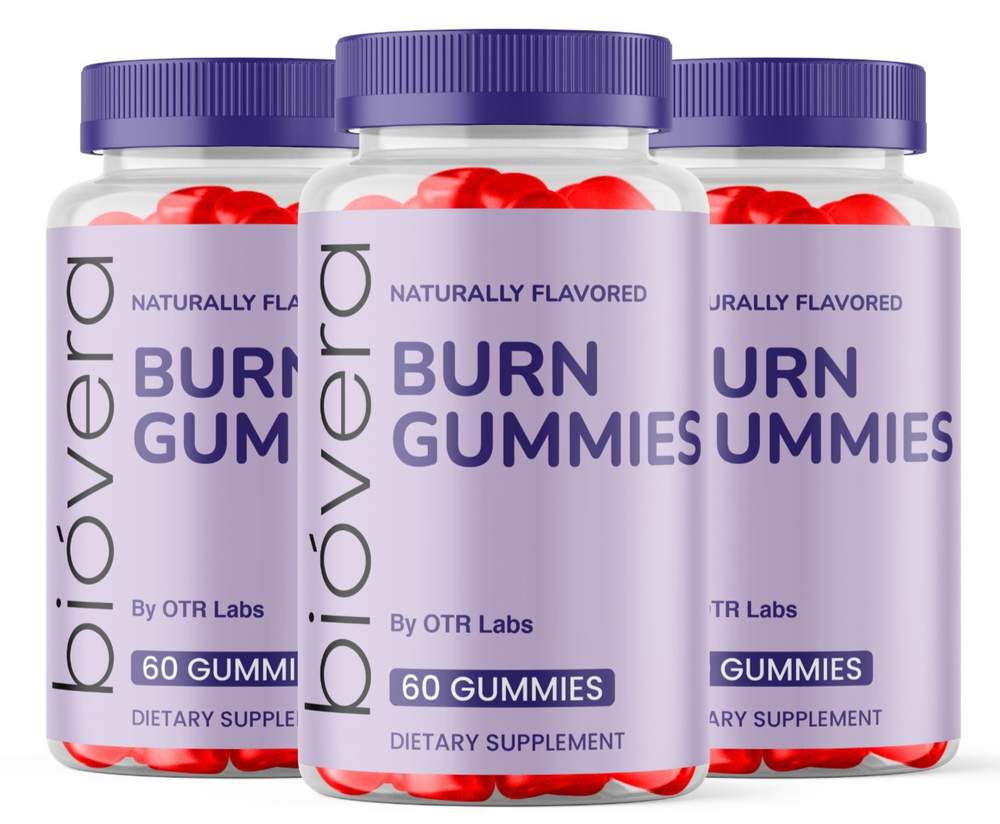 BioVera Burn Gummies Apple Cider Vinegar 180 Naturally Flavored Gummies 3 Pack